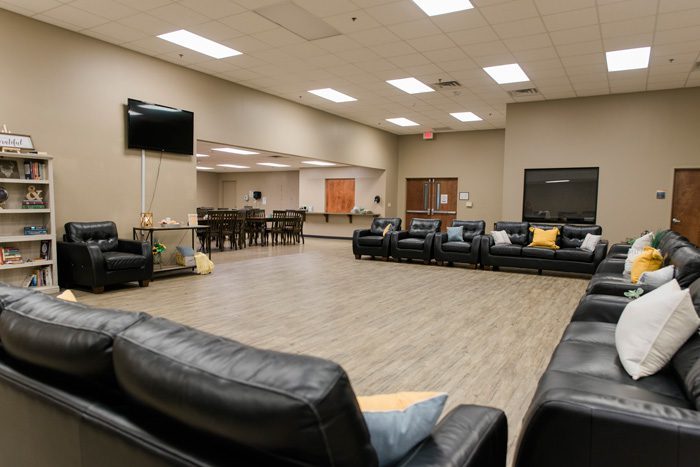 comfortable recliners set up in day room - Victory Addiction Recovery Center - Lafayette inpatient addiction recovery center