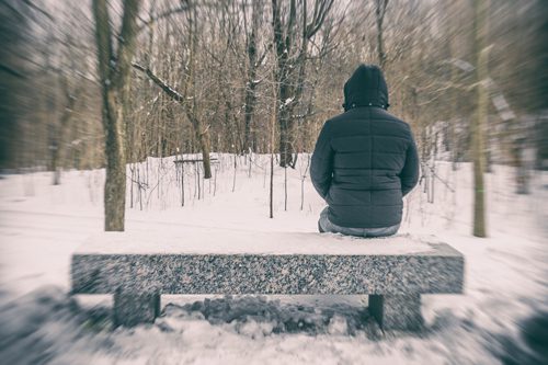 Let in the Light: Seasonal Affective Disorder and Substance Abuse - man depressed in winter