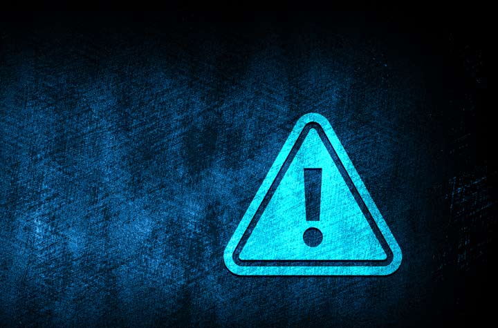 bright blue caution sign - medical detox