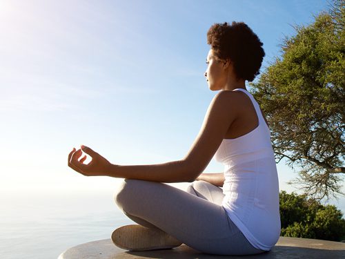 Using Meditation for Recovery - woman meditating
