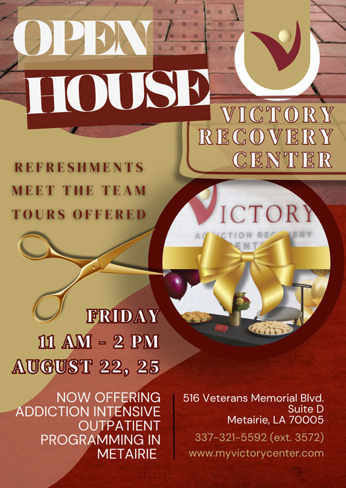 Victory Addiction Recovery Center Open House Flyer - August 22, 2025
